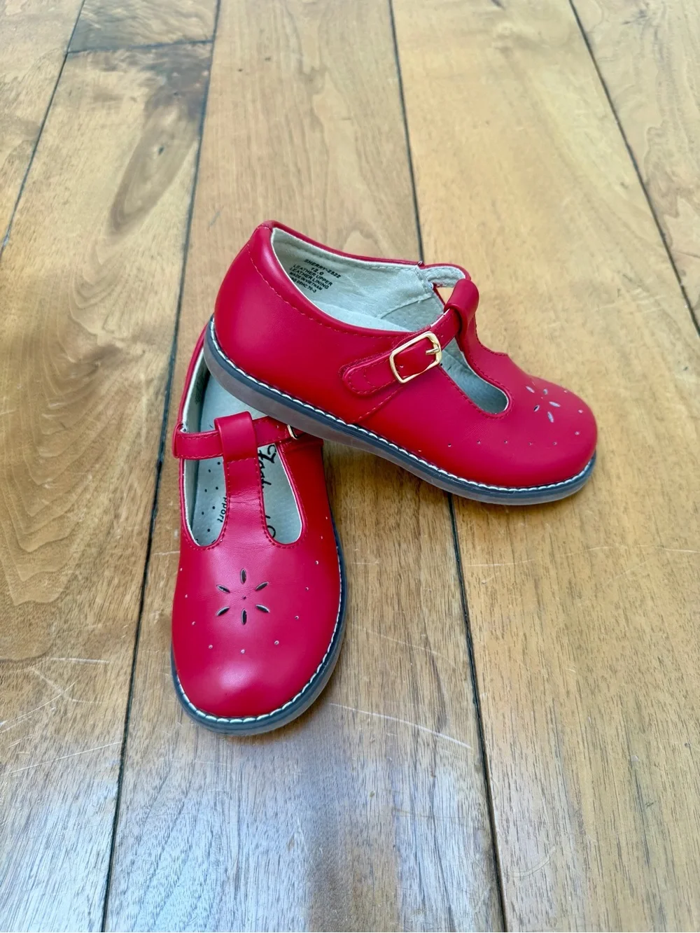 Footmates Sherry Red Leather Mary Jane Shoes Girls Size 12 Medium